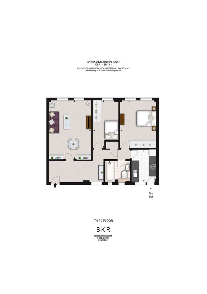 2 bedroom flat to rent - floorplan