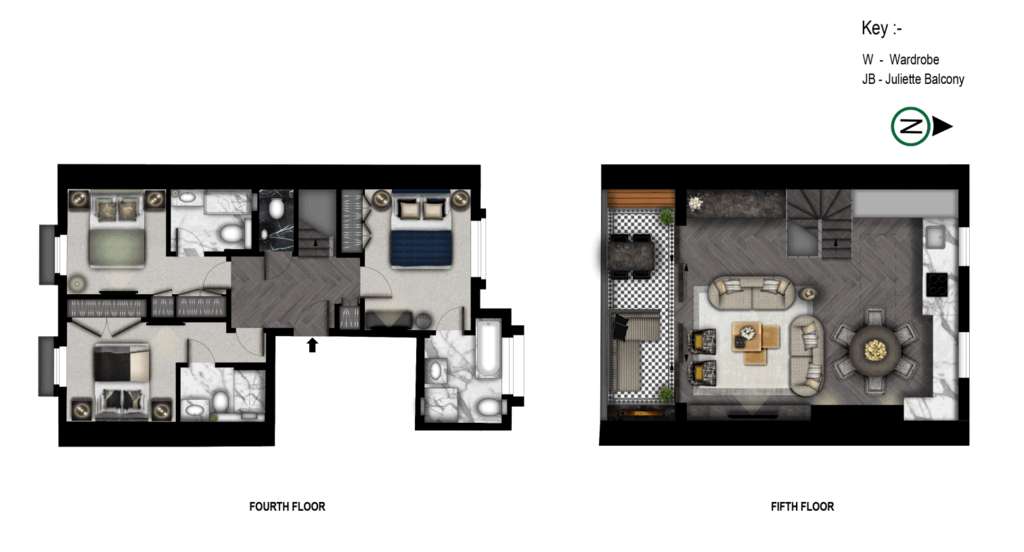 3 bedroom penthouse apartment to rent - floorplan