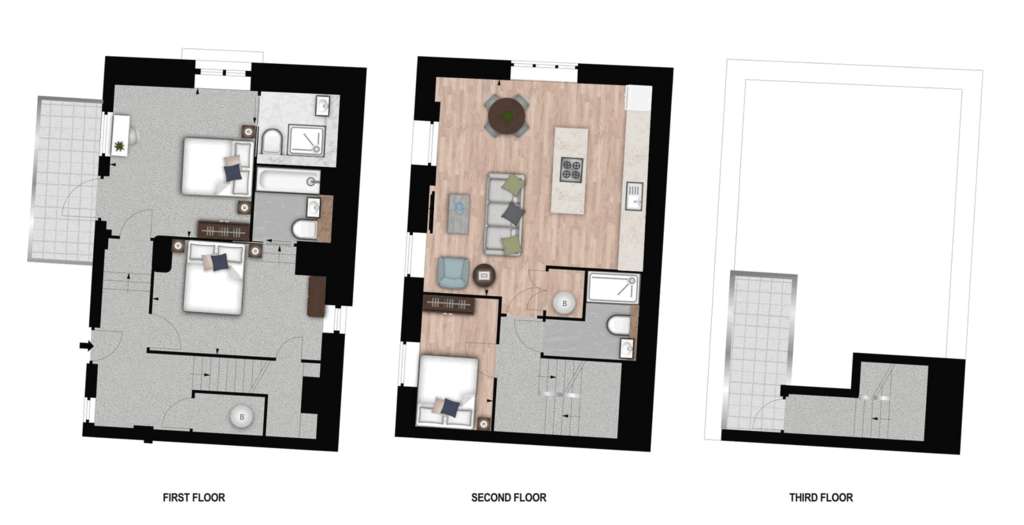 3 bedroom penthouse apartment to rent - floorplan