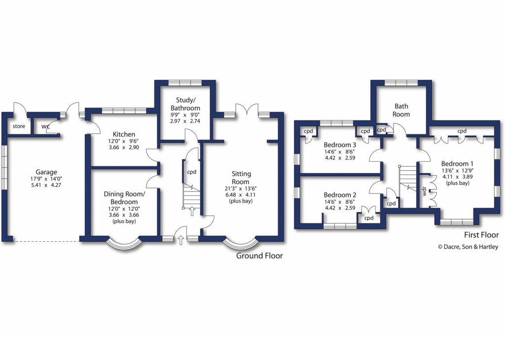 3 bedroom bungalow for sale - floorplan