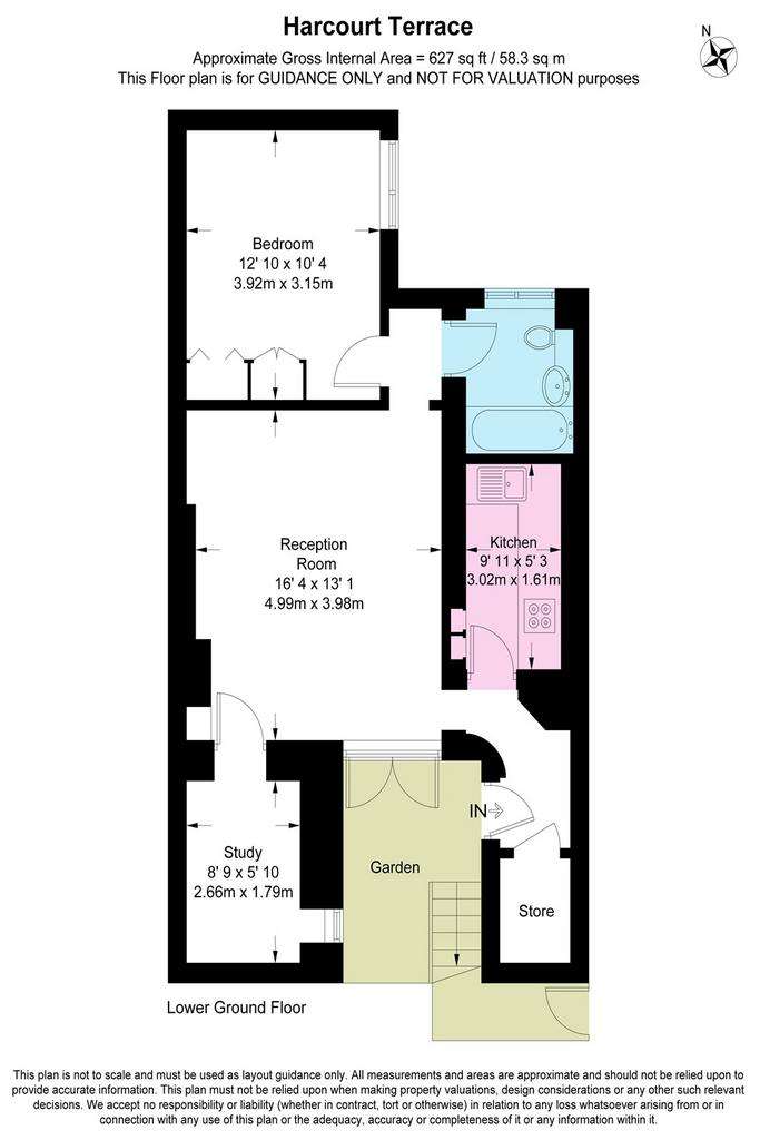 1 bedroom flat to rent - floorplan