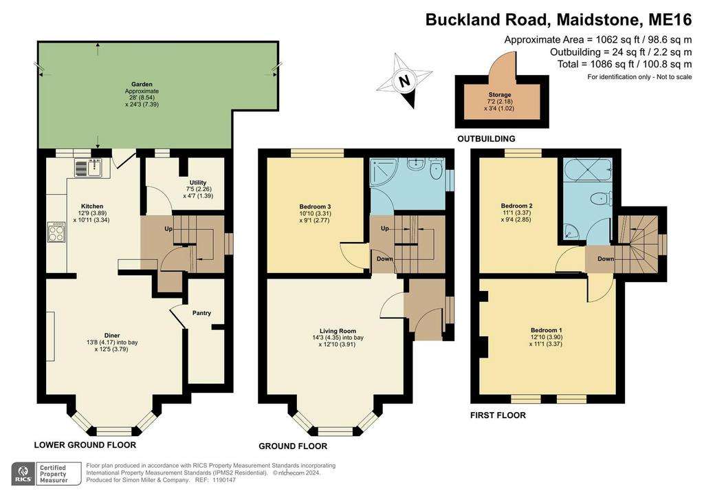 3 bedroom semi-detached house for sale - floorplan