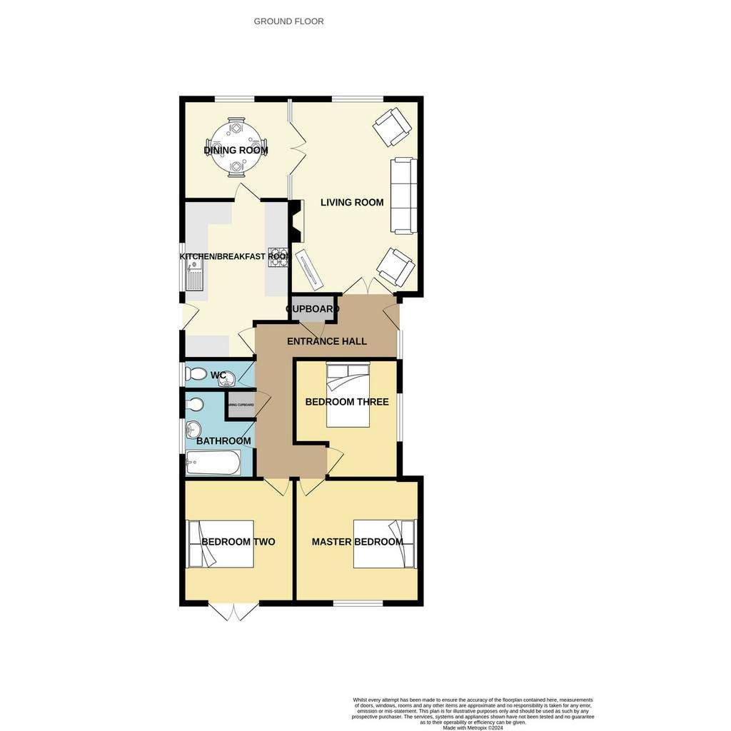 3 bedroom detached bungalow for sale - floorplan