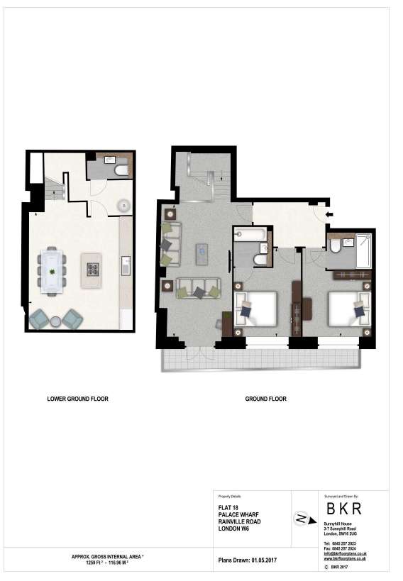 2 bedroom flat to rent - floorplan