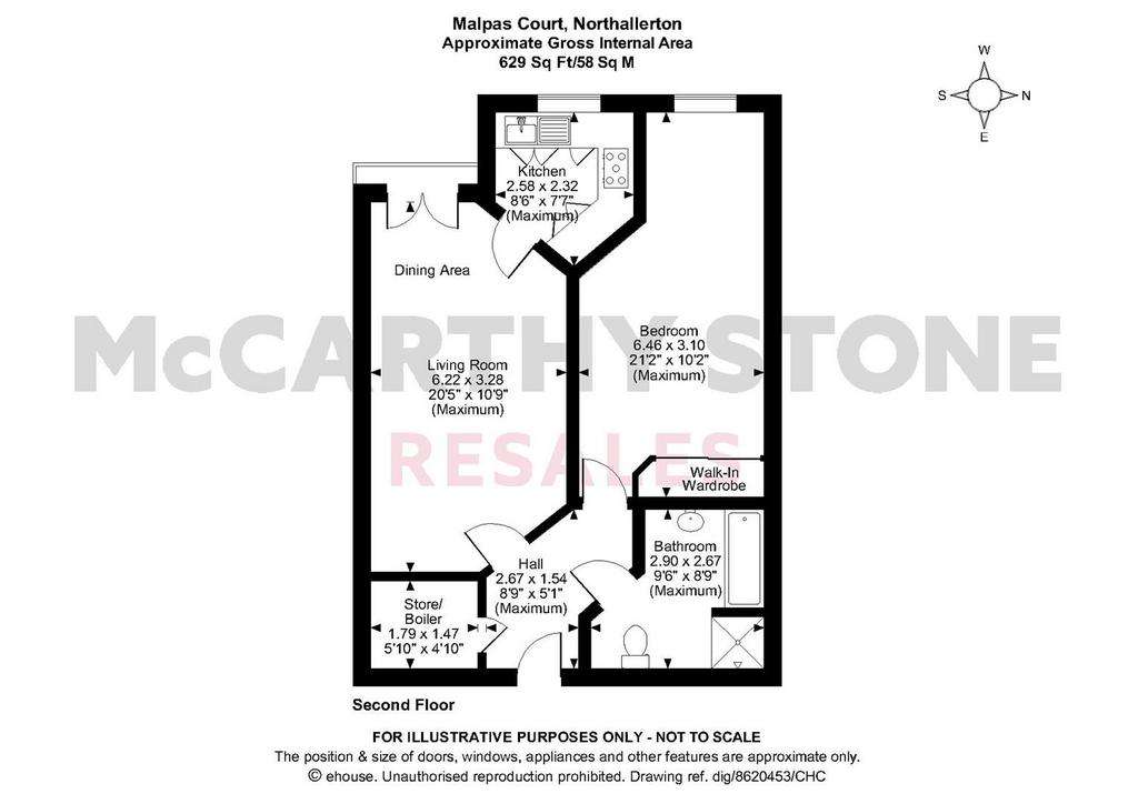 1 bedroom flat for sale - floorplan