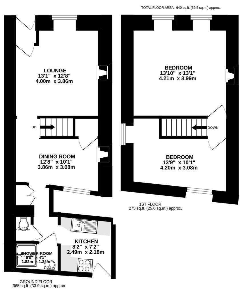 2 bedroom cottage for sale - floorplan