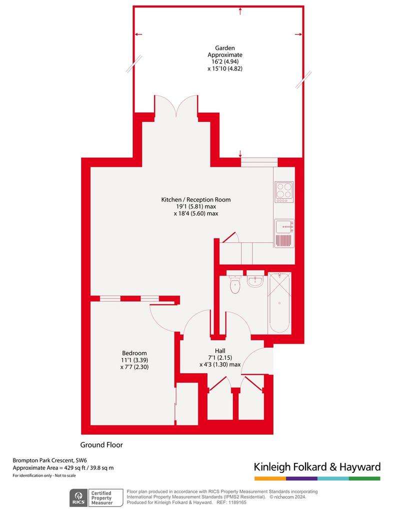 1 bedroom flat for sale - floorplan