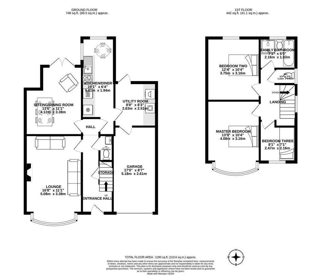 3 bedroom semi-detached house for sale - floorplan