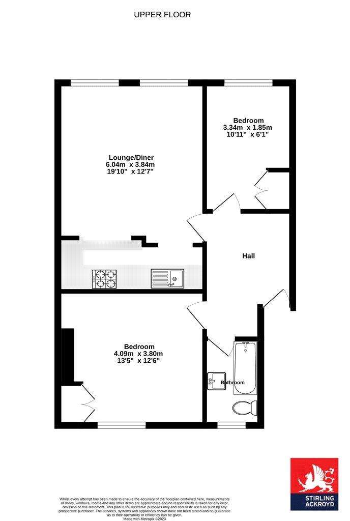 2 bedroom flat to rent - floorplan