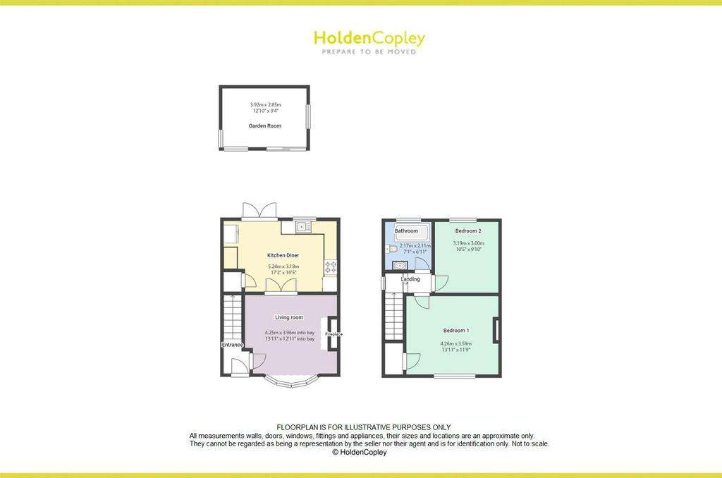 2 bedroom semi-detached house for sale - floorplan