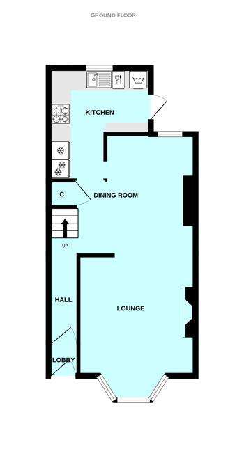 3 bedroom terraced house for sale - floorplan