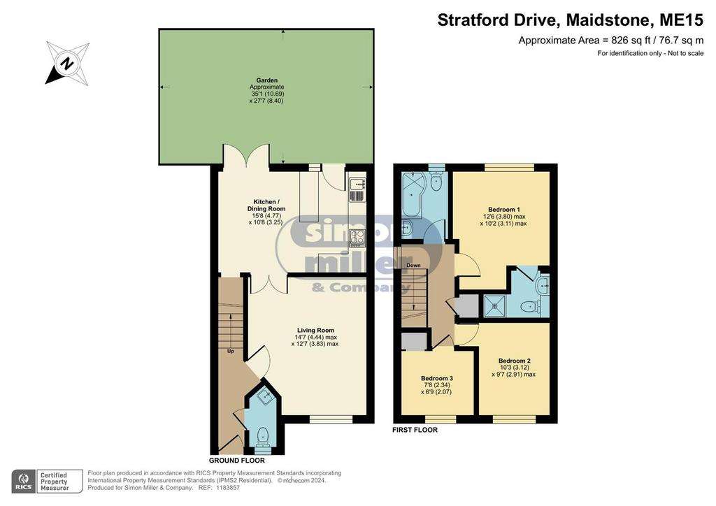 3 bedroom semi-detached house for sale - floorplan