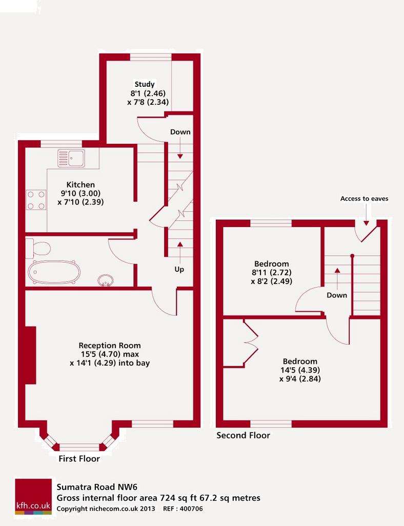 2 bedroom flat for sale - floorplan