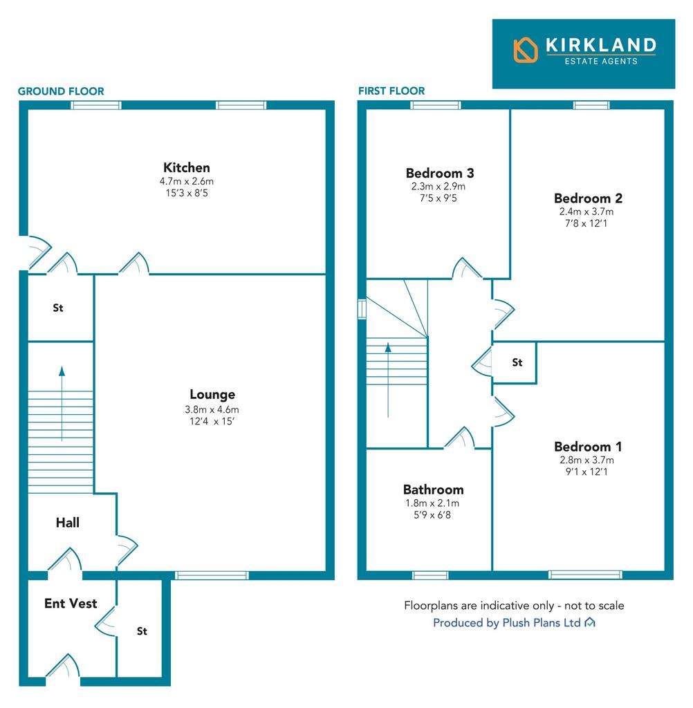 3 bedroom semi-detached house for sale - floorplan