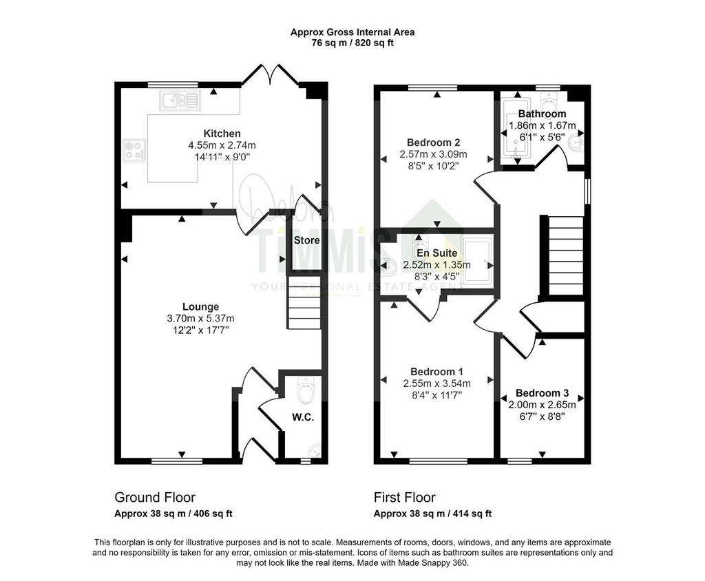 3 bedroom town house for sale - floorplan