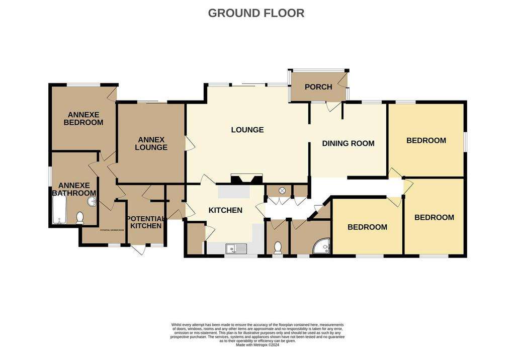 4 bedroom detached bungalow for sale - floorplan