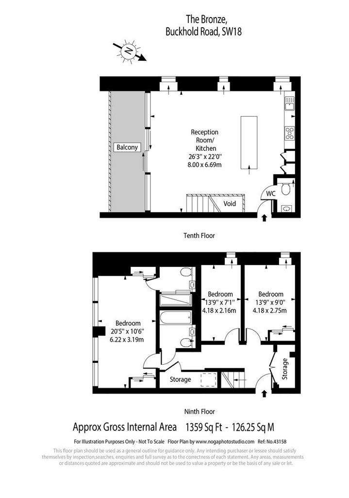 3 bedroom flat to rent - floorplan