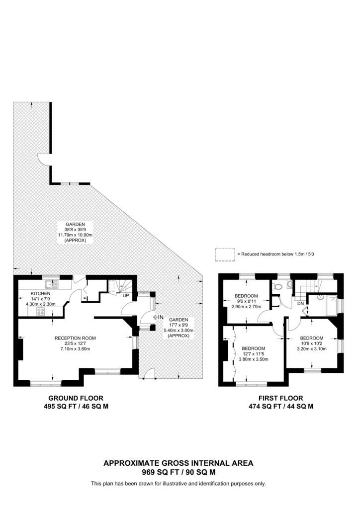 3 bedroom house to rent - floorplan