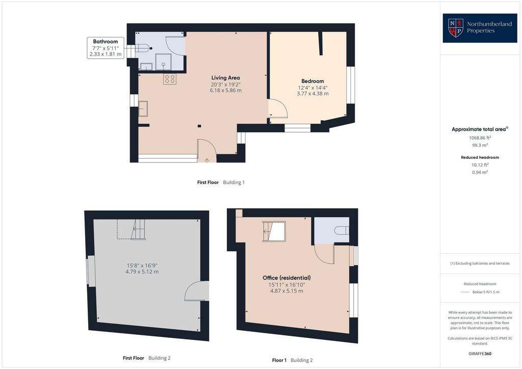 1 bedroom chalet for sale - floorplan