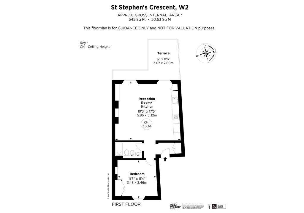 1 bedroom flat to rent - floorplan