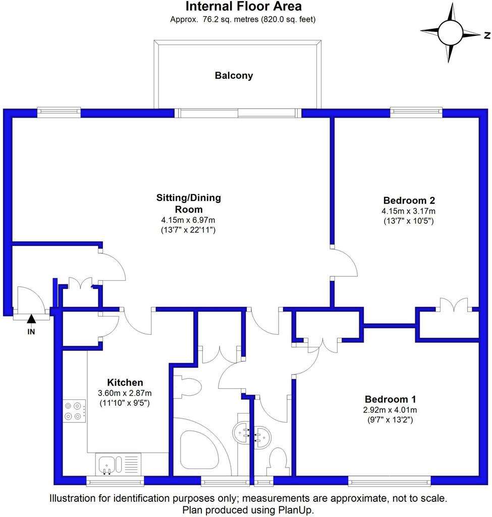 2 bedroom flat for sale - floorplan