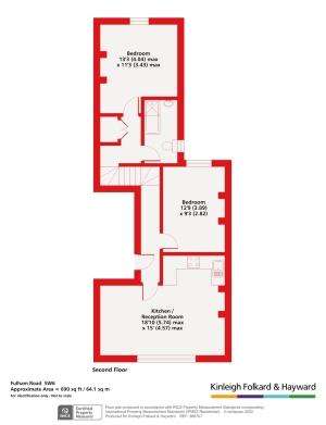 2 bedroom flat to rent - floorplan