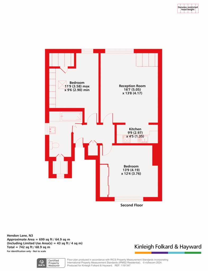 2 bedroom flat for sale - floorplan