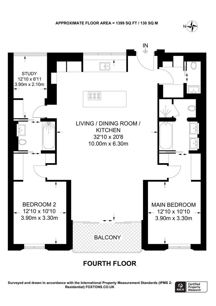 2 bedroom flat for sale - floorplan