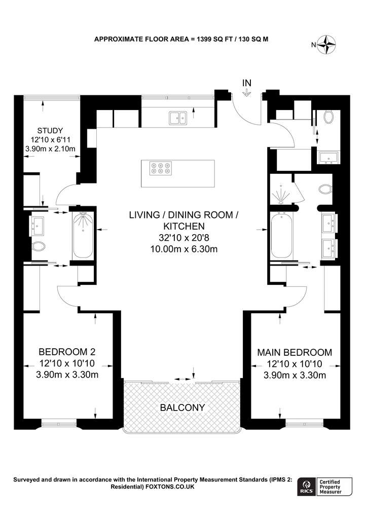 2 bedroom flat for sale - floorplan