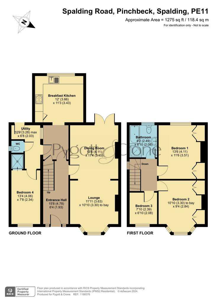 4 bedroom semi-detached house for sale - floorplan