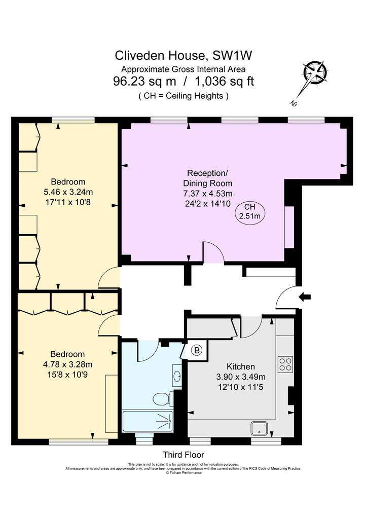 2 bedroom flat to rent - floorplan