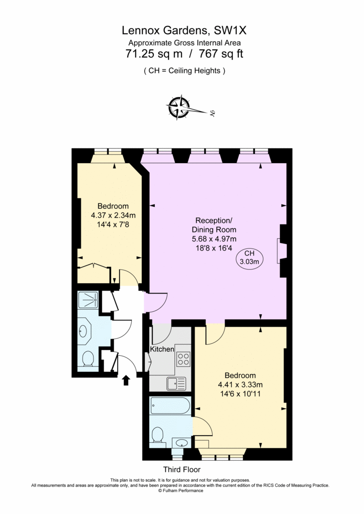 2 bedroom flat to rent - floorplan