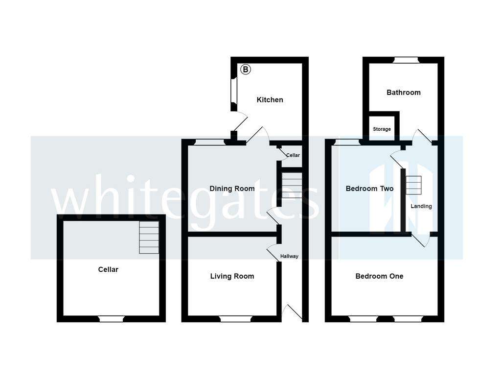 2 bedroom terraced house for sale - floorplan