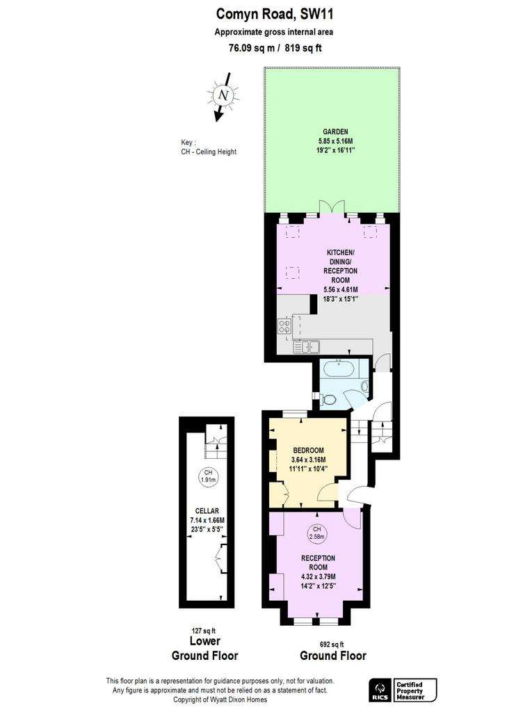 1 bedroom flat to rent - floorplan