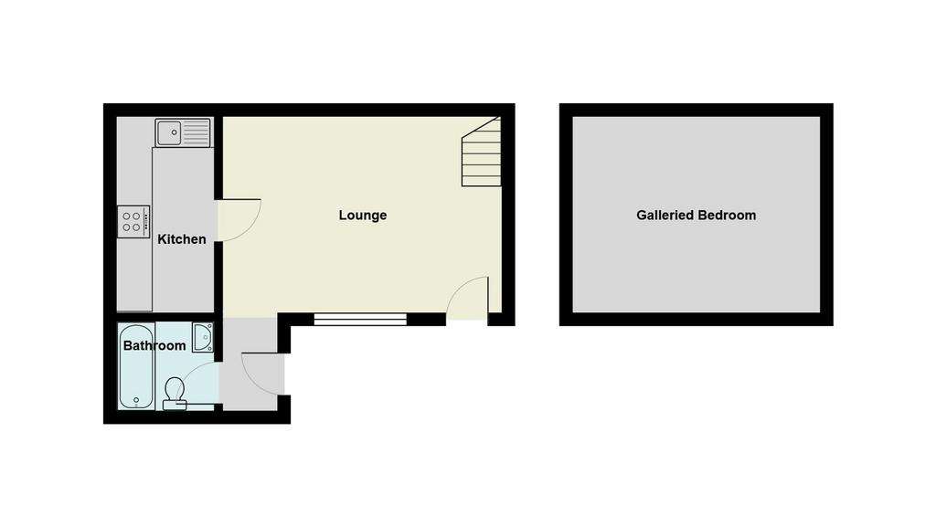 1 bedroom semi-detached house to rent - floorplan