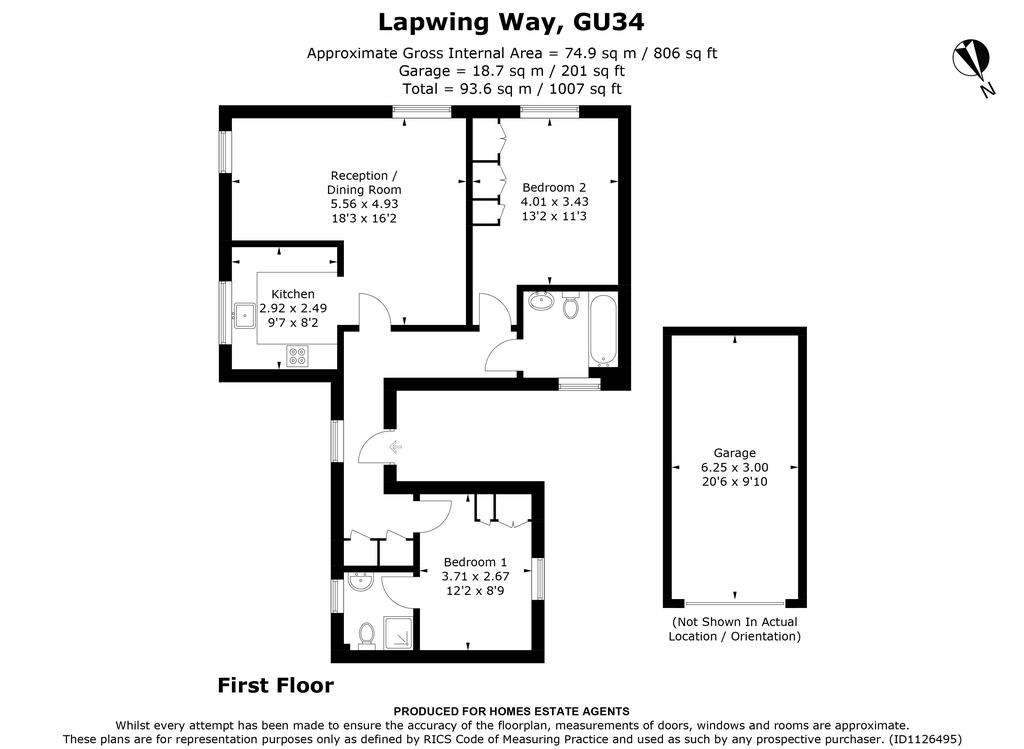 2 bedroom flat for sale - floorplan