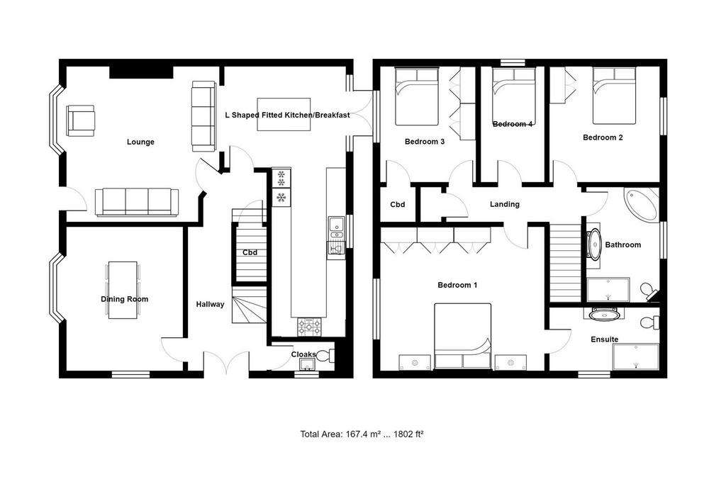 4 bedroom detached house for sale - floorplan