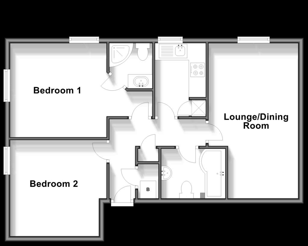 2 bedroom flat for sale - floorplan