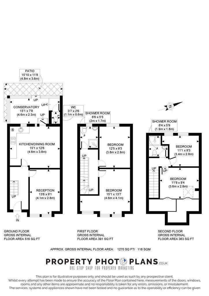 4 bedroom terraced house to rent - floorplan