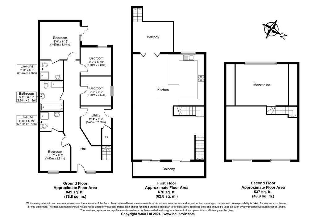 4 bedroom town house for sale - floorplan