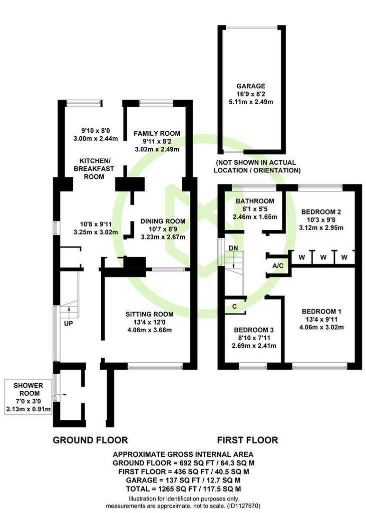 3 bedroom semi-detached house for sale - floorplan