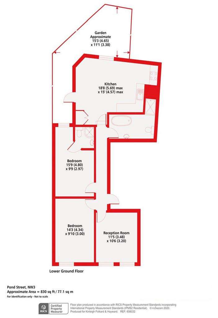 3 bedroom flat to rent - floorplan