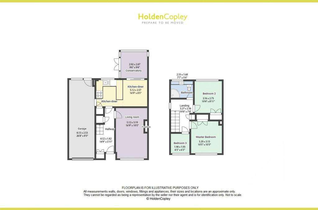 3 bedroom semi-detached house for sale - floorplan