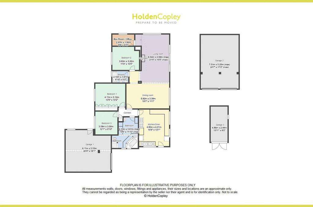 4 bedroom detached bungalow for sale - floorplan