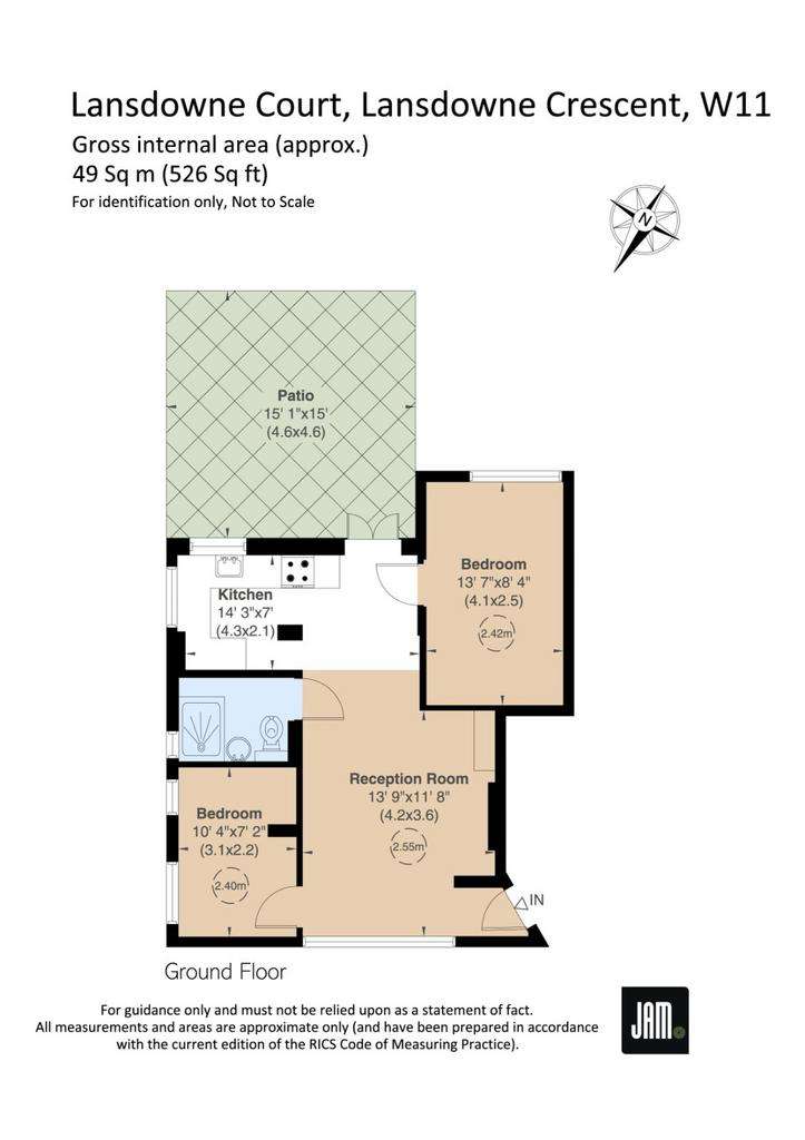 2 bedroom flat to rent - floorplan