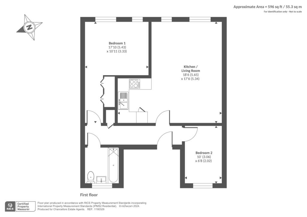 2 bedroom flat for sale - floorplan