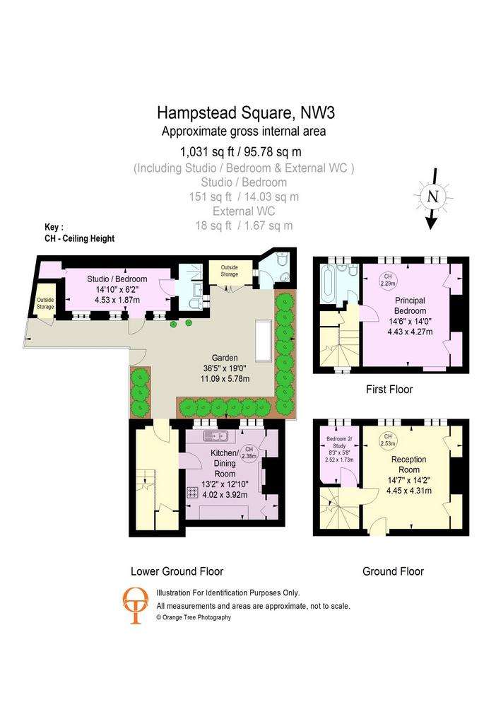 2 bedroom end of terrace house for sale - floorplan