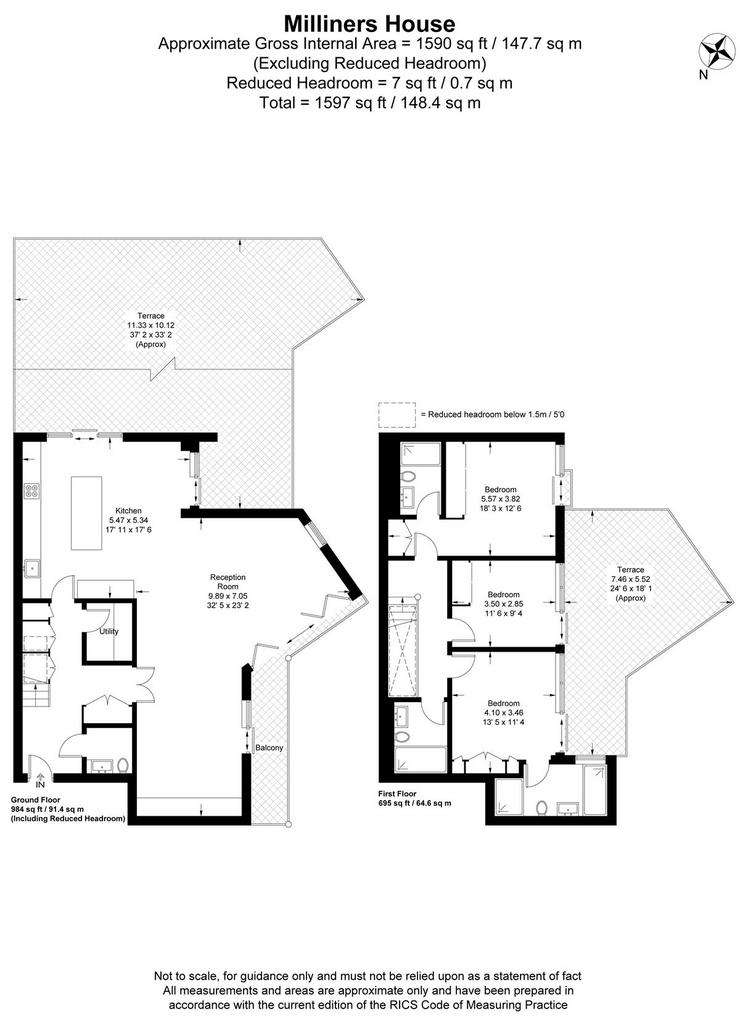 3 bedroom flat to rent - floorplan