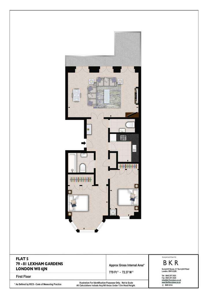 2 bedroom flat to rent - floorplan