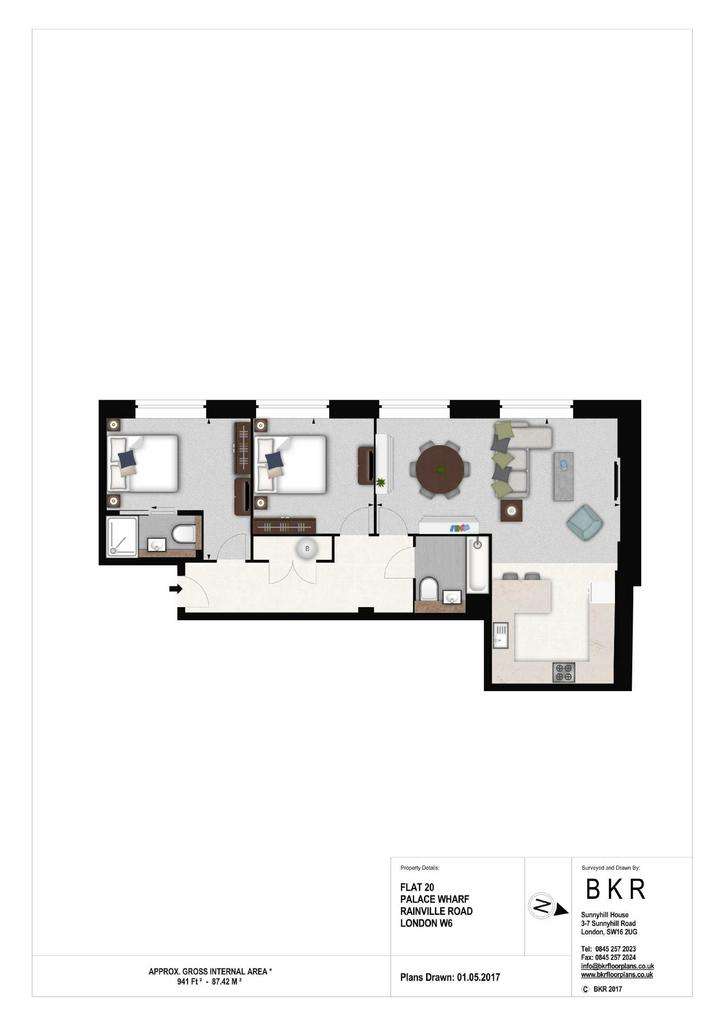 2 bedroom flat to rent - floorplan